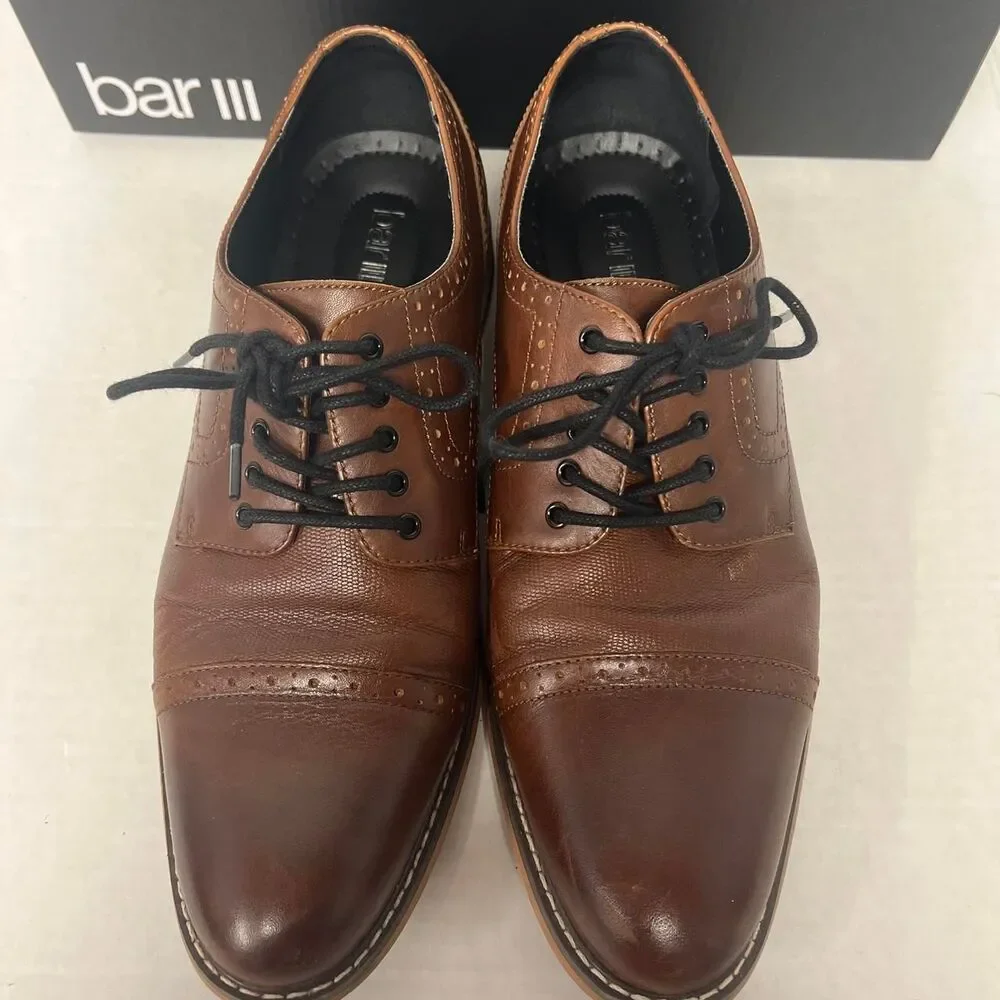 Bar-iii Men's Brown Oxfords